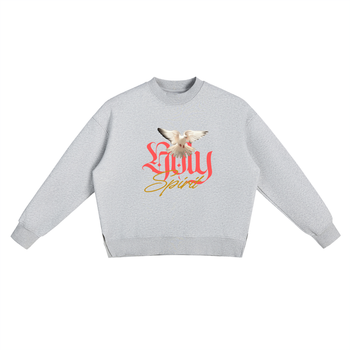 Fleece Side Slit Crewneck Sweatshirt